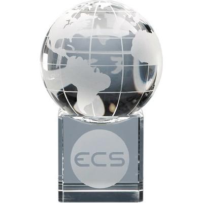 Image of 6cm Optical Crystal Globe on Clear Base