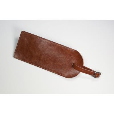 Image of Darwin PU Large Vegan Leather Luggage Tag with Secure Flap