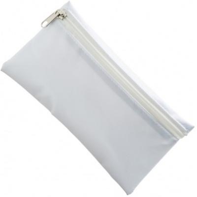 Image of Nylon Pencil Case - White (White Zip)