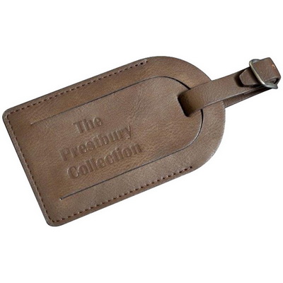 Image of Prestbury Vegan Leather Luggage Tag with Secure Flap