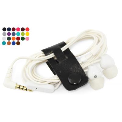 Image of Belluno Coloured PU Vegan Leather Cable Tidy Strap