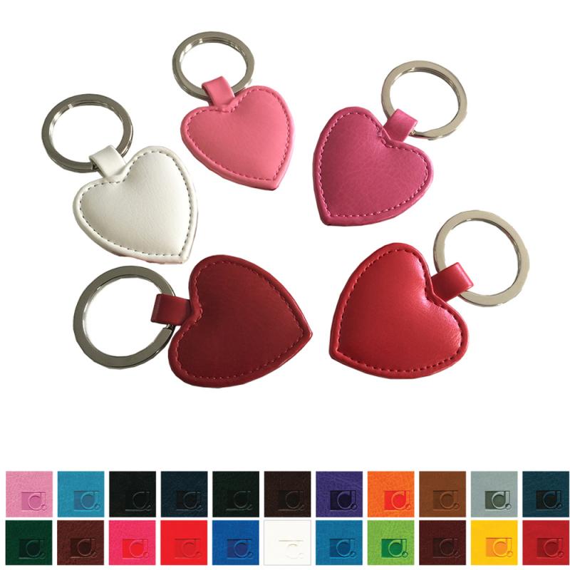 Image of Belluno Vegan Leather Heart Shaped Key Fob