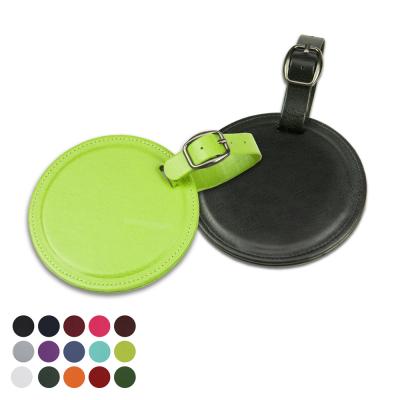 Image of Round Vegan Leather Bag Tag