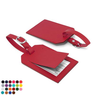 Image of Vegan Belluno PU Rectangle Luggage Tag with Privacy Flap