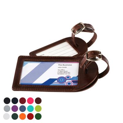 Image of Large Vegan Leather Luggage Tag