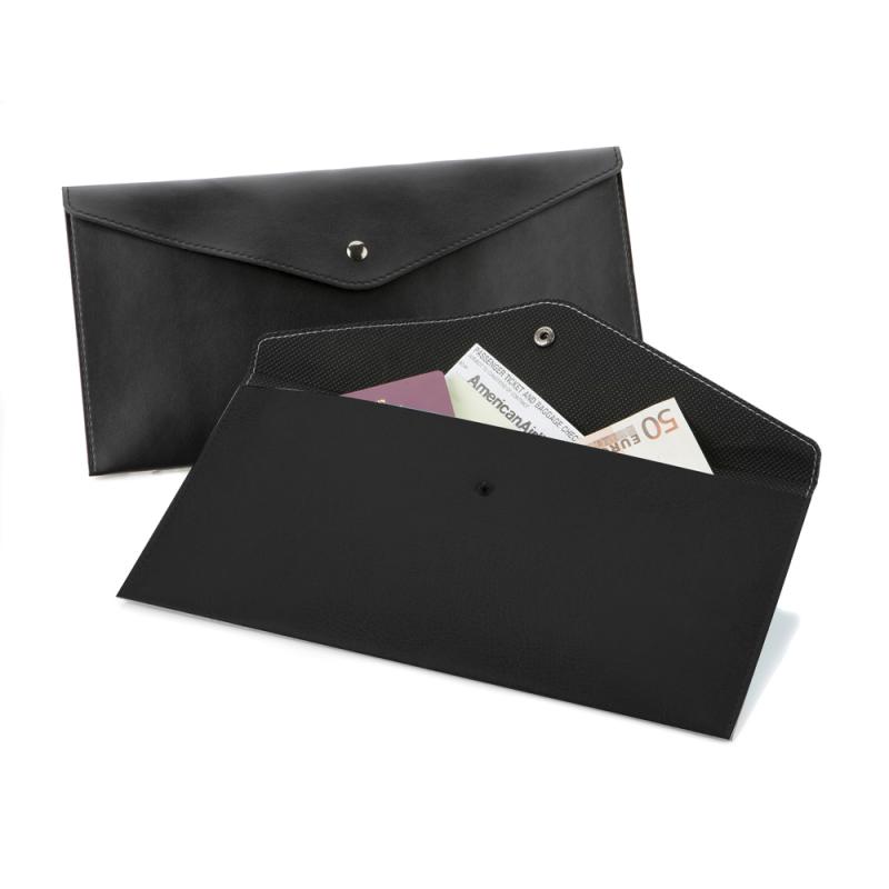 Image of Envelope Style Vegan Leather Travel or Document Wallet