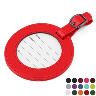 Image of Vegan Belluno Coloured PU Round Luggage Tag