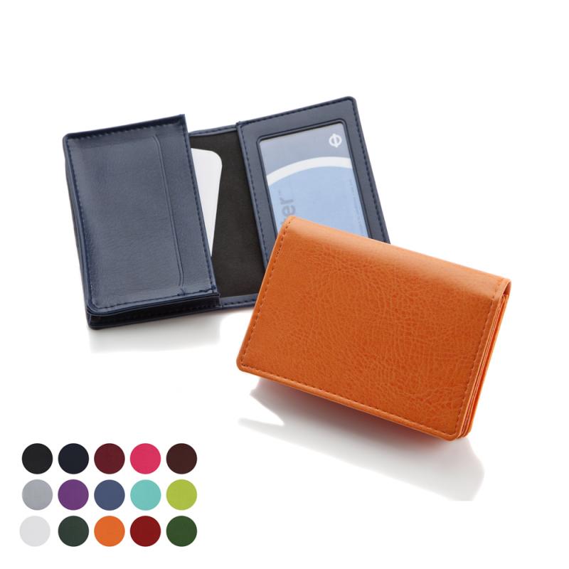 Image of Deluxe Vegan Leather Business Card Dispenser