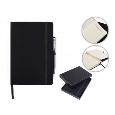 Image of Houghton A5 Vegan Leather Casebound Notebook with Pen & Box