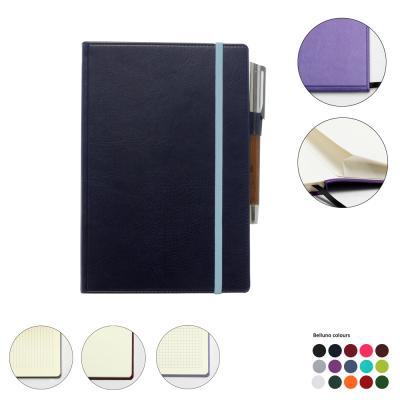 Image of Vegan Leather A5 Casebound Notebook with Edge Stitch Emboss