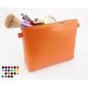 Image of Belluno Coloured PU Vegan Leather Large Zipped Pencil or Cosmetics Case