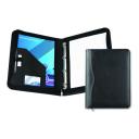 Image of Black Houghton PU Vegan Leather A4 Zipped Ring Binder