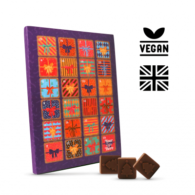 Image of Vegan Dark Chocolate Advent Calendar A4