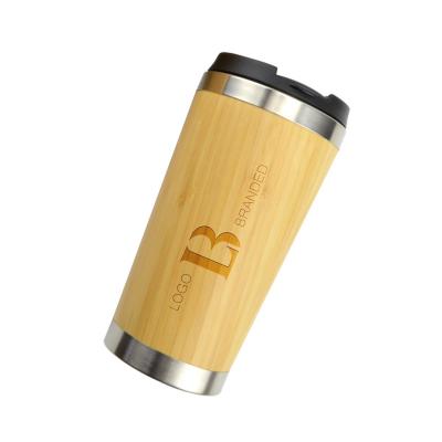 Image of Bamboo Flask Cup 400ml Stainless Steel