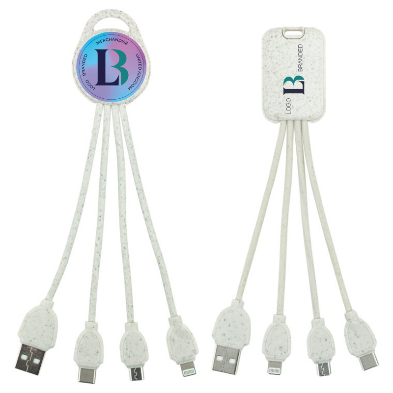 Image of Wheat Straw 4-in-1 Multi USB Charge Cable