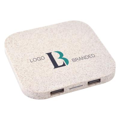 Image of ECO Wheatstraw Wireless Charging USB Hub 5W